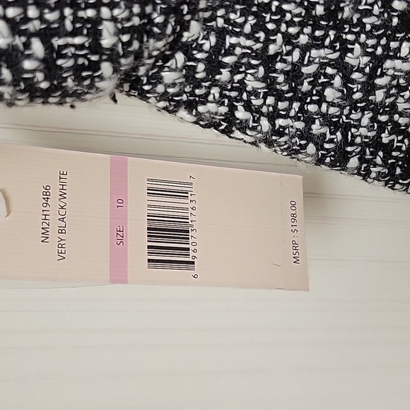 Nanette Lepore women's Black and White Tweed Dress sz 10 black white boucle. New - Picture 5 of 7